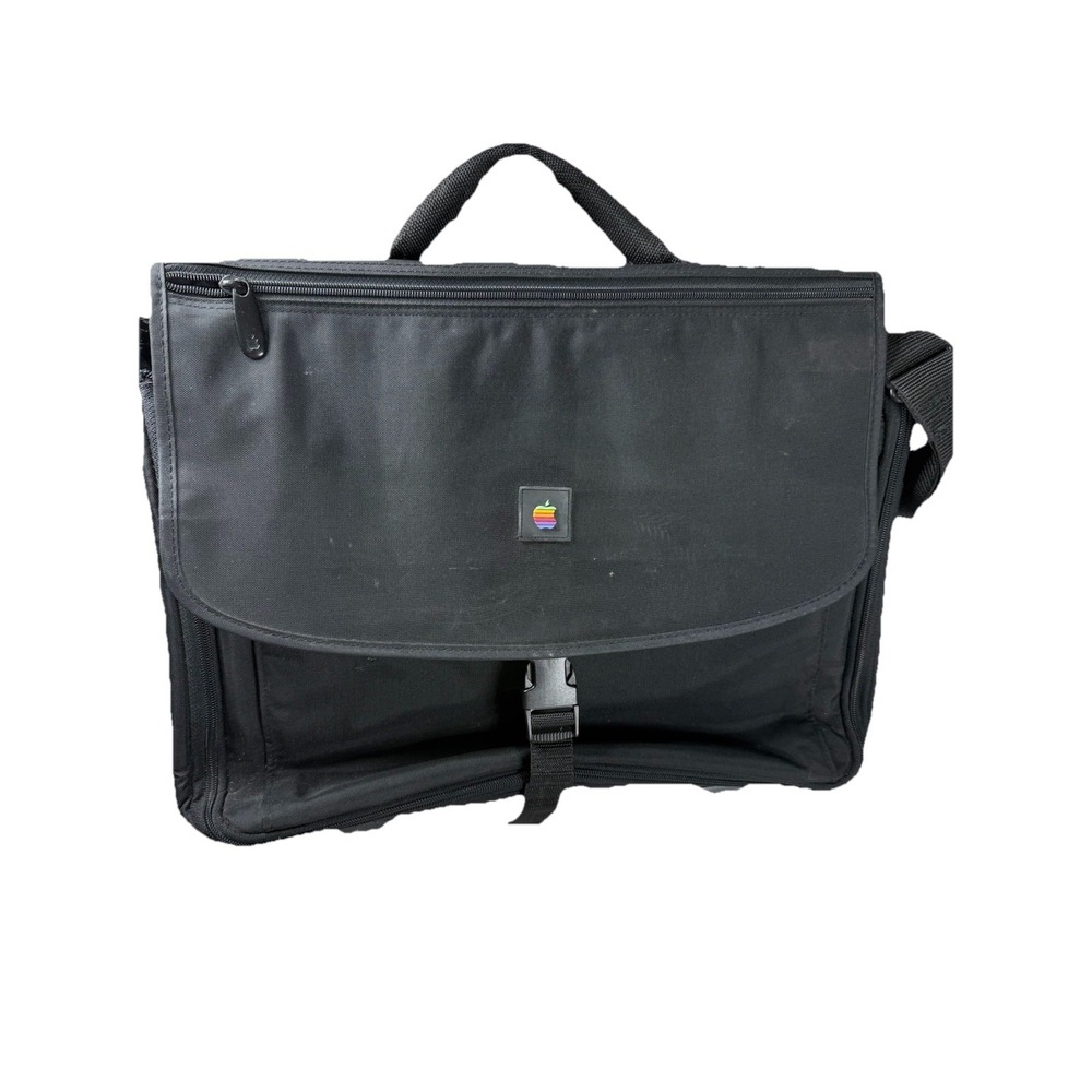 Vintage Macintosh Apple Shoulder Bag 90s Black Messenger Laptop